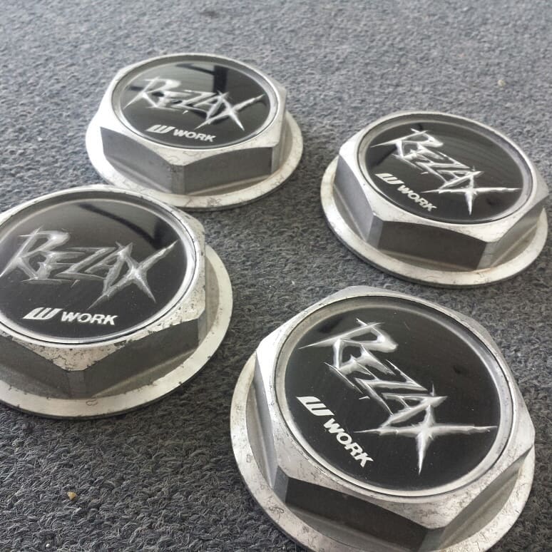 Work Rezax I Center Caps | Black & Silver - Image 2