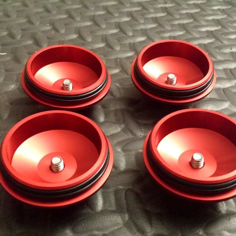 Mugen MF8-10L Center Caps | 44mm ( Red) - Rooney Wheels