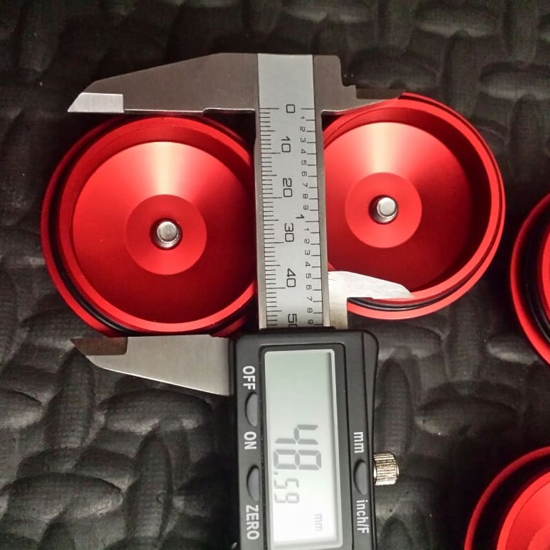 Mugen MF8-10L Center Caps | 44mm ( Red) - Rooney Wheels