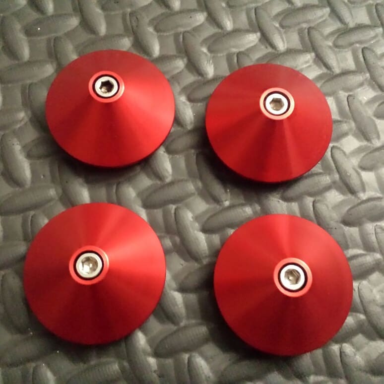Mugen MF8-10L Center Caps | 44mm ( Red) - Rooney Wheels Mugen MF8-10L Center Caps | 44mm ( Red) - Rooney Wheels
