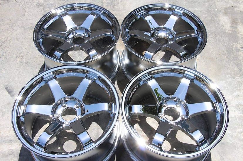Volk Racing Te37 Wheels | “18x9.5 +38 - A Disk | Chrome
