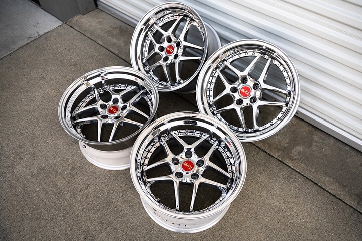 Blitz Type 03 Wheels | "18x9.5 & 10.5 ET +24 | Raw Chrome - Image 8
