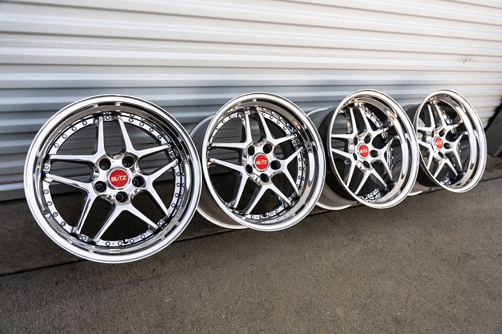 Blitz Type 03 Wheels | "18x9.5 & 10.5 ET +24 | Raw Chrome - Image 6