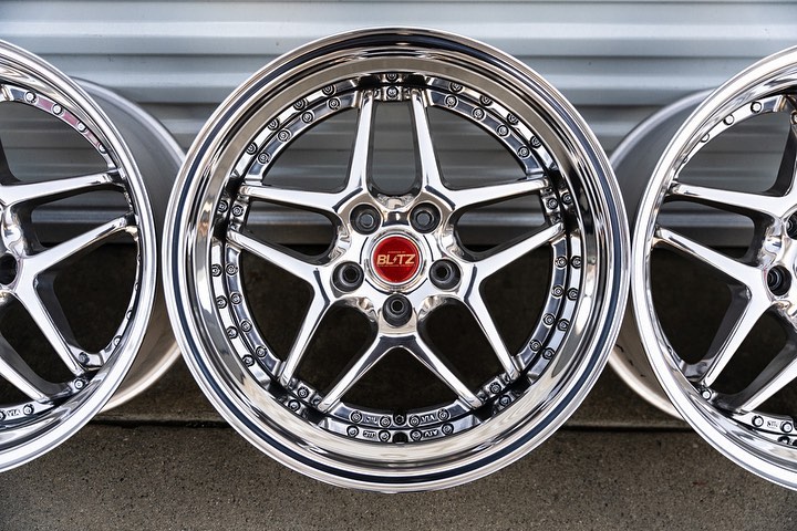 Blitz Type 03 Wheels | "18x9.5 & 10.5 ET +24 | Raw Chrome - Image 7