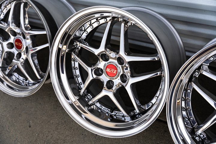 Blitz Type 03 Wheels | "18x9.5 & 10.5 ET +24 | Raw Chrome - Image 14