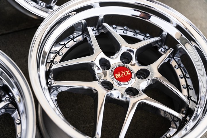 Blitz Type 03 Wheels | "18x9.5 & 10.5 ET +24 | Raw Chrome - Image 11