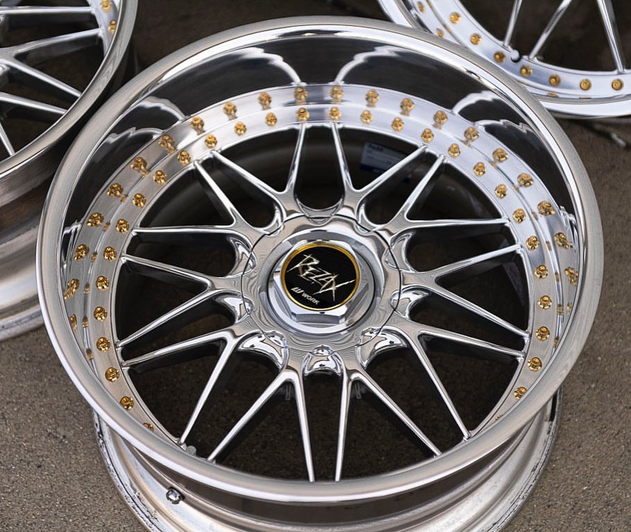 Work Rezax 1 Wheel | “18x9.5 & 10.5 ET +18 | Raw Chrome