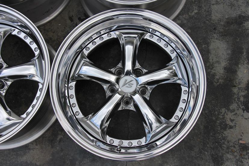 Work VSKF Wheels | "17x8.5 & 9.5 ET +28 - Step Lip | Raw Chrome - Image 4