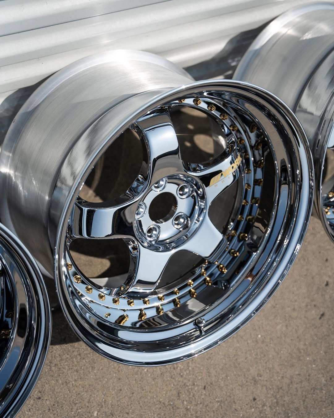Work Meister S1 3P Wheels | “2010.5 ET +18 - StepLips | Raw Chrome - Image 5
