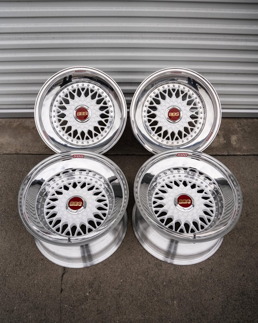 "19 inch BBS RS White Wheels