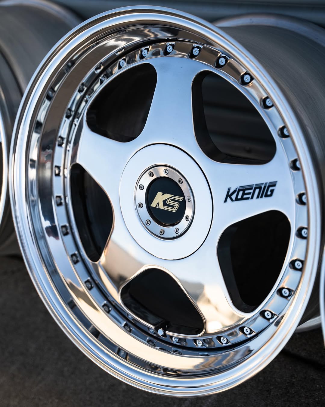 SSR Koenig Wheels | "18x9.5 ET +34 - Step Lips | Raw Chrome - Image 2